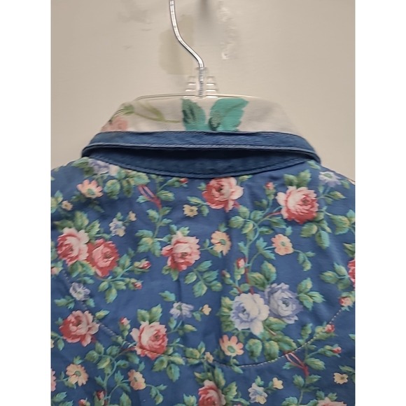 Vtg Koret City Blues denim floral trim vest Women's size M - Picture 6 of 9